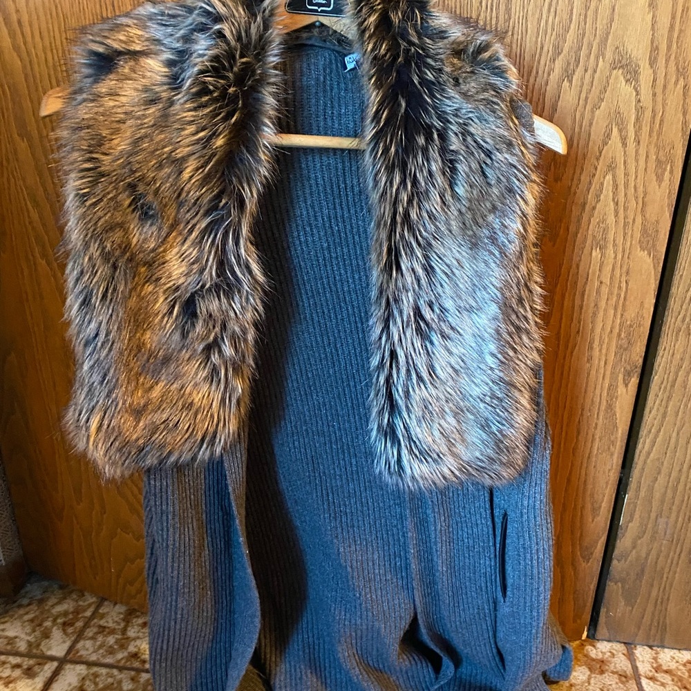 Faux fur sweater